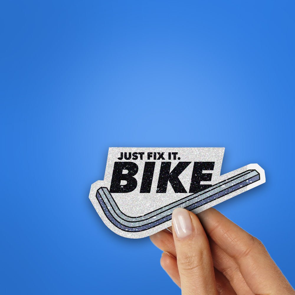 Just Fix It Bike Glitter Sticker - Glitter Stickers | STICK IT UP