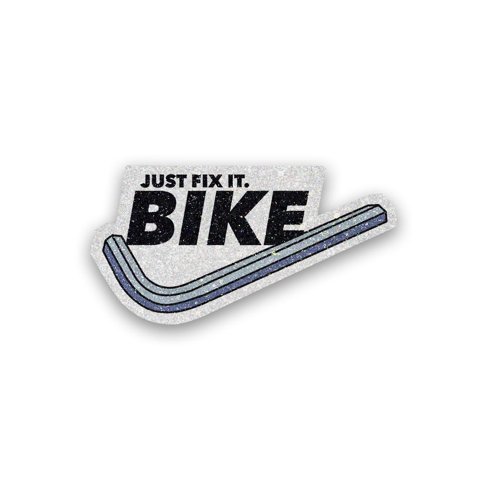 Just Fix It Bike Glitter Sticker - Glitter Stickers | STICK IT UP