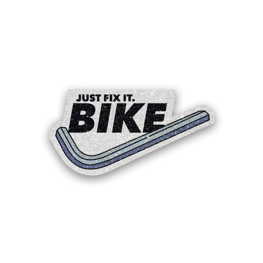 Just Fix It Bike Glitter Sticker - Glitter Stickers | STICK IT UP