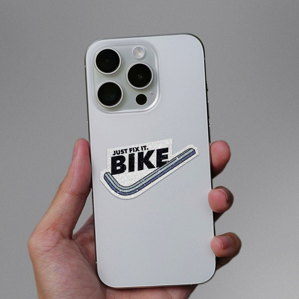 Just Fix It Bike Glitter Sticker - Glitter Stickers | STICK IT UP
