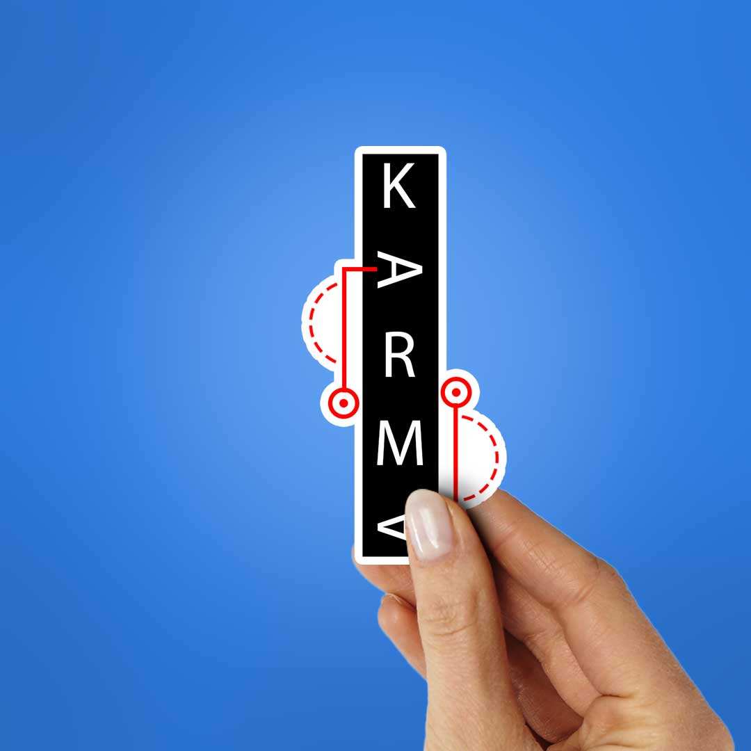 Karma 0.1 Sticker waterproof vinyl decal for laptop, bike, car & bottle