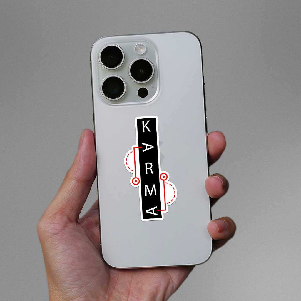 Karma 0.1 Sticker waterproof vinyl decal for laptop, bike, car & bottle