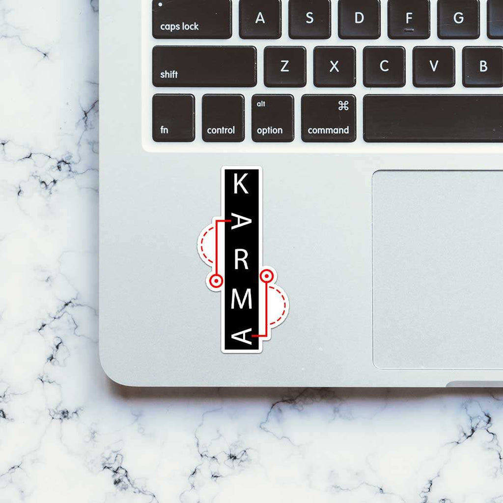 Karma 0.1 Sticker waterproof vinyl decal for laptop, bike, car & bottle