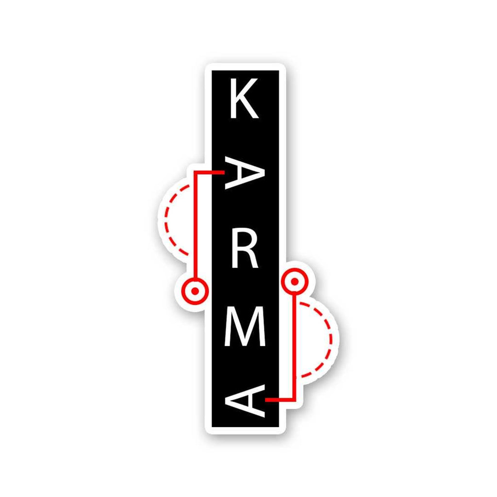Karma 0.1 Sticker waterproof vinyl decal for laptop, bike, car & bottle