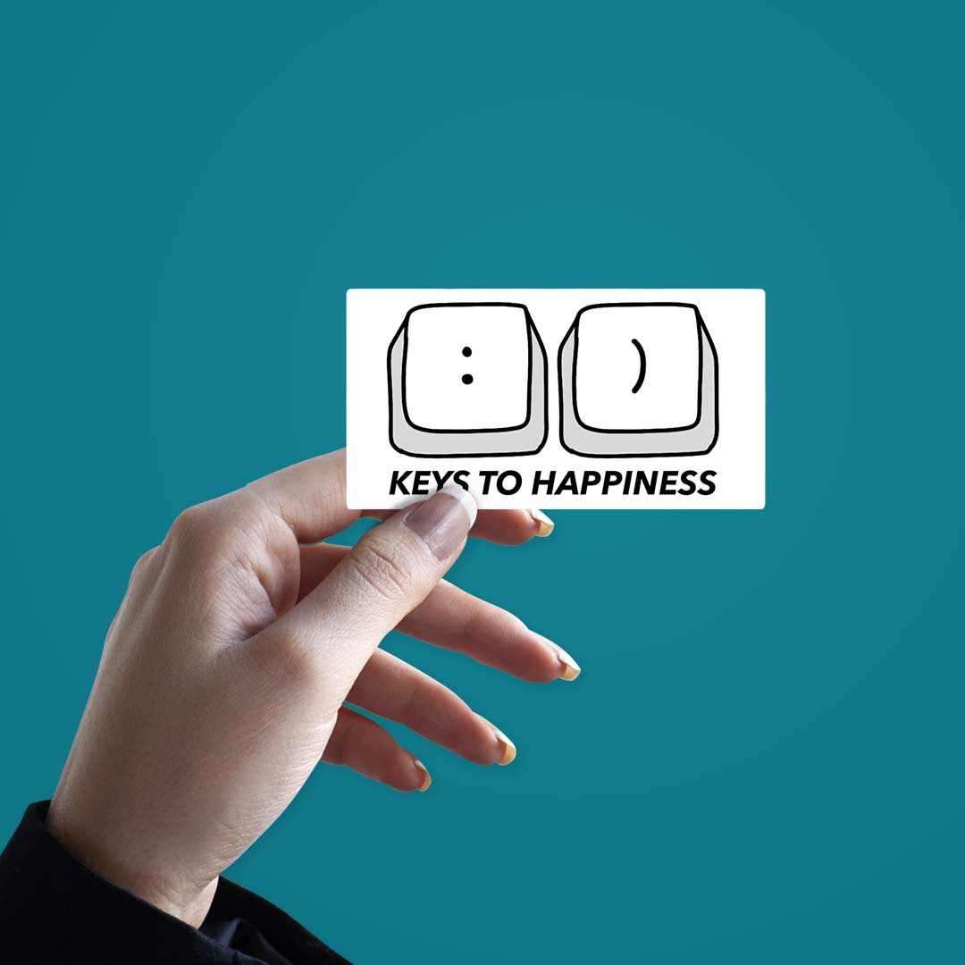 Keys to Happiness Sticker - Stickers | STICK IT UP