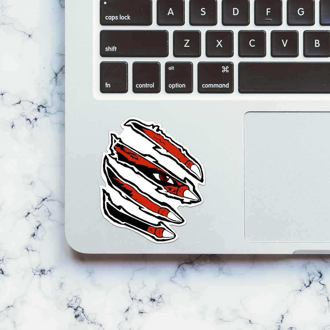 Kurama Scratch Sticker waterproof vinyl decal for laptop, bike, car & bottle