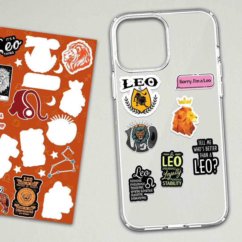 Leo Zodiac Sticker Sheet - die-cut vinyl sticker sheet | STICK IT UP Canada