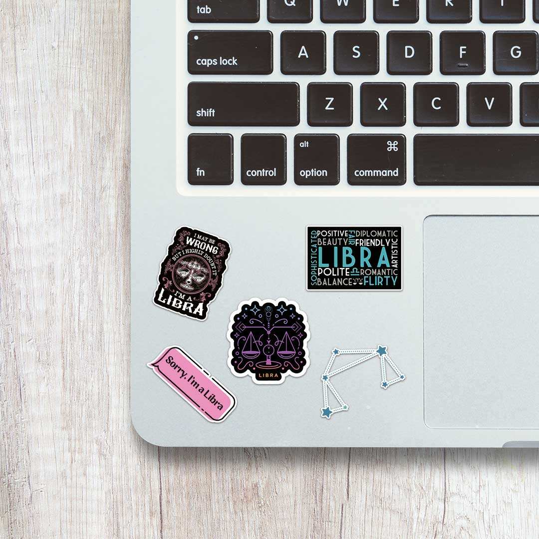 Libra Zodiac Sticker Sheet - die-cut vinyl sticker sheet | STICK IT UP Canada