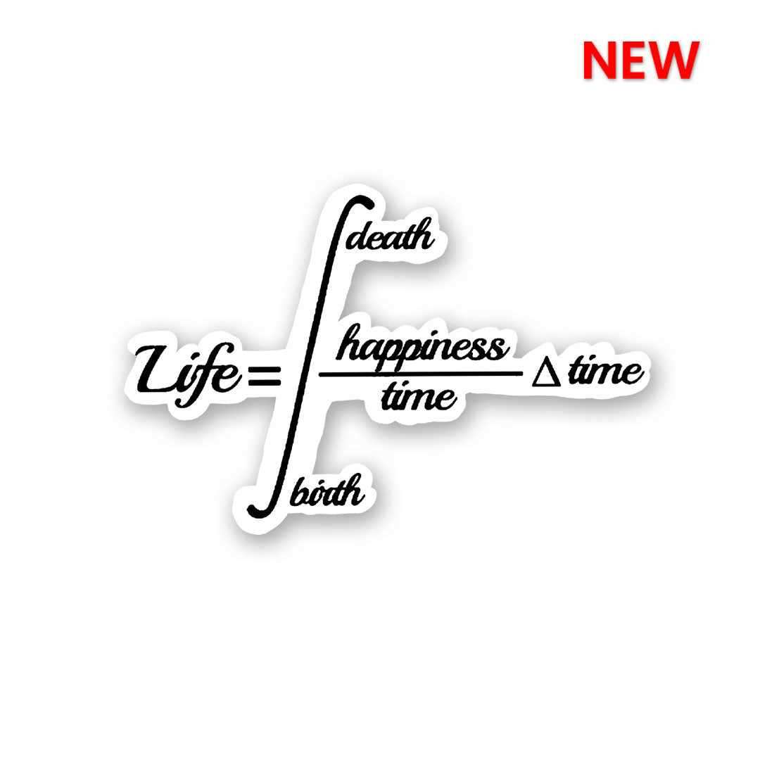 Life=Happiness Sticker waterproof vinyl decal for laptop, bike, car & bottle