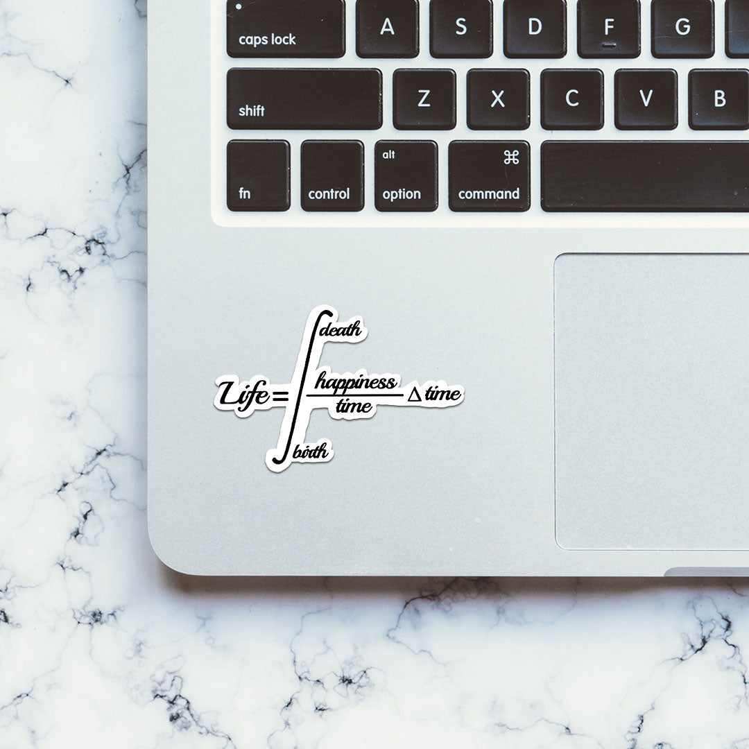 Life=Happiness Sticker waterproof vinyl decal for laptop, bike, car & bottle