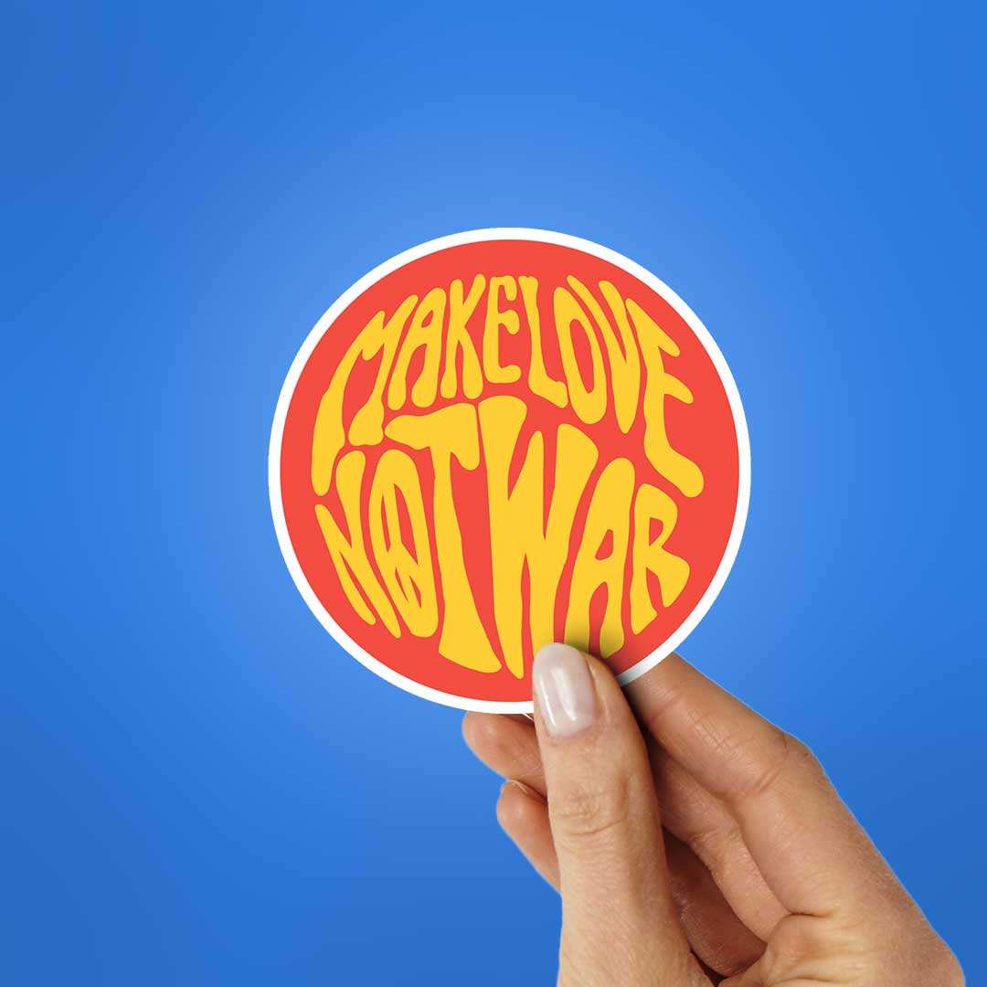 Make Love Not War Sticker - Stickers | STICK IT UP