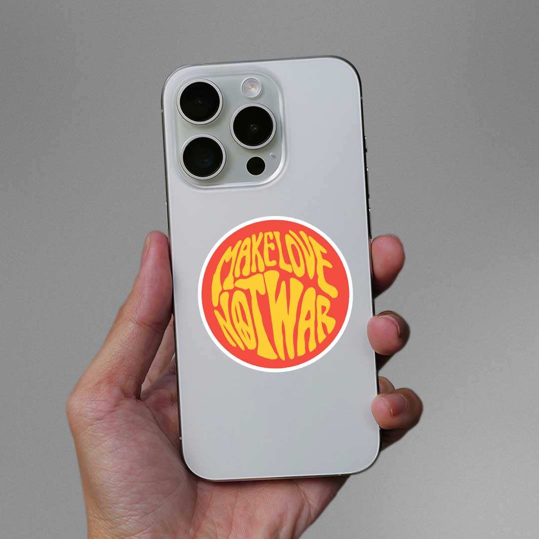 Make Love Not War Sticker - Stickers | STICK IT UP