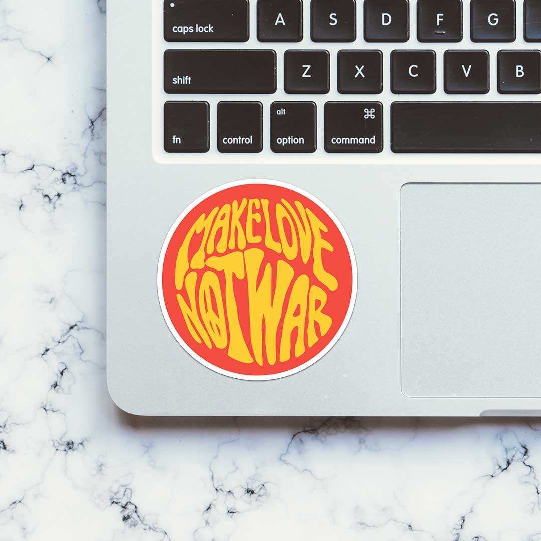 Make Love Not War Sticker - Stickers | STICK IT UP