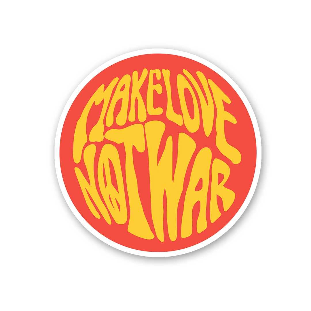 Make Love Not War Sticker - Stickers | STICK IT UP