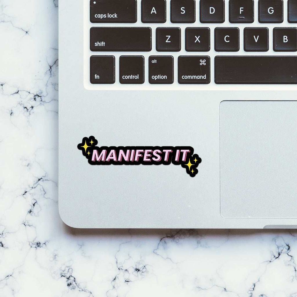 Manifest It Stickers waterproof vinyl decal for laptop, bike, car & bottle