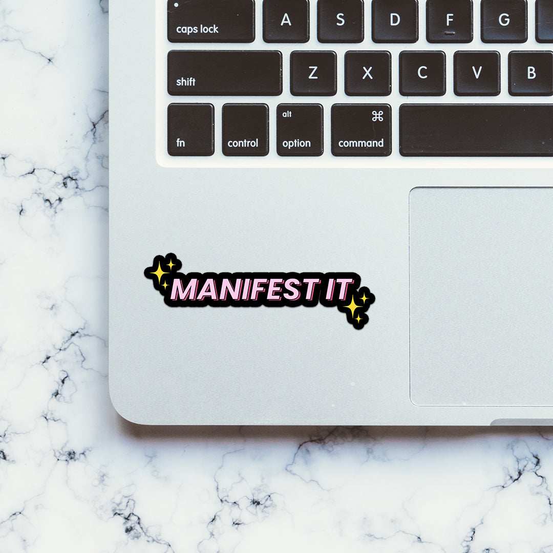 Manifest It Stickers waterproof vinyl decal for laptop, bike, car & bottle