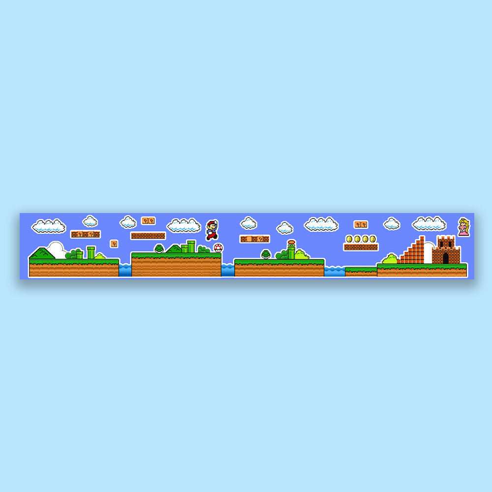 Mario Infinity Sticker waterproof vinyl decal for laptop, bike, car & bottle