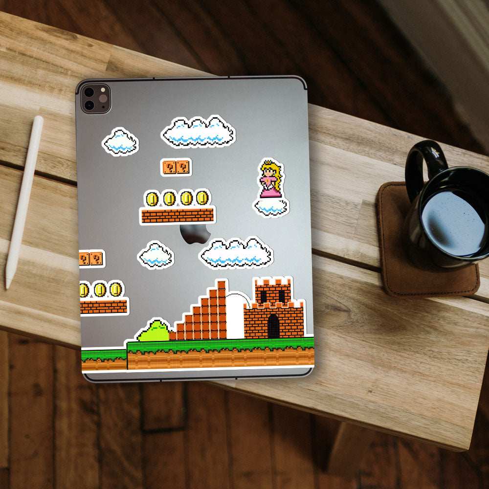 Mario Infinity Sticker waterproof vinyl decal for laptop, bike, car & bottle