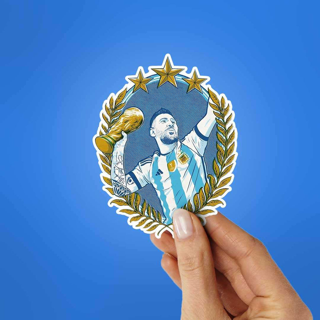 Football Champion Trophy Sticker - Stickers | STICK IT UP