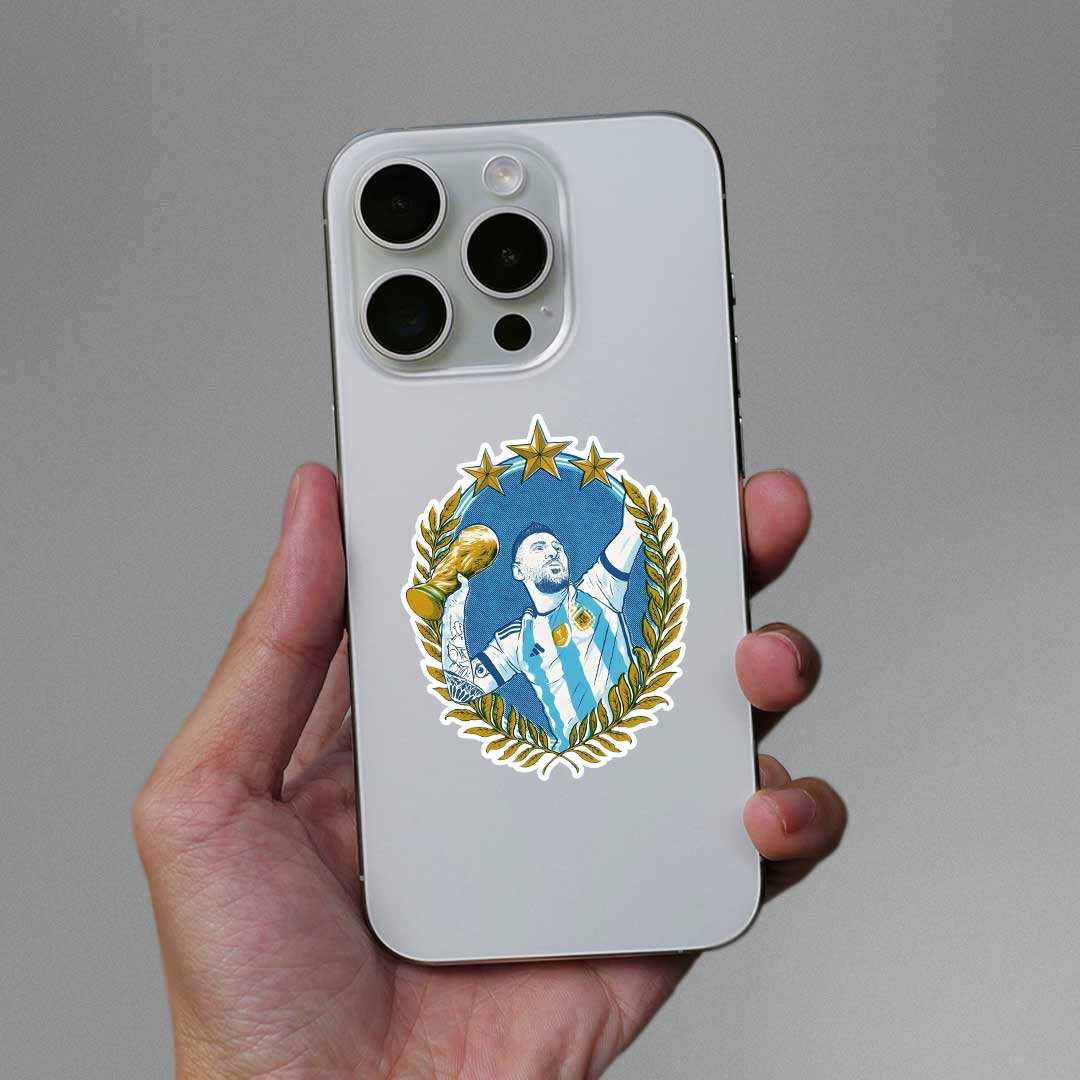 Football Champion Trophy Sticker - Stickers | STICK IT UP