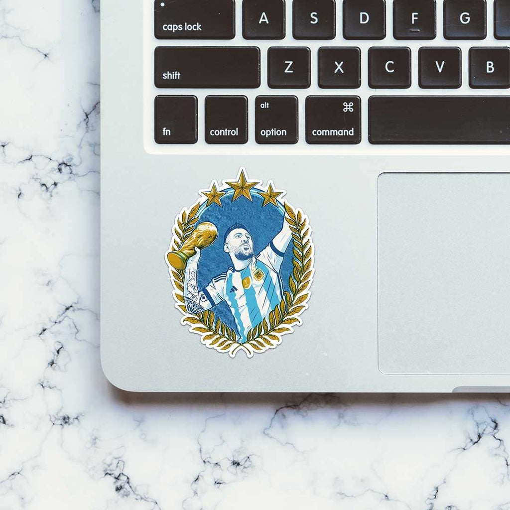 Football Champion Trophy Sticker - Stickers | STICK IT UP