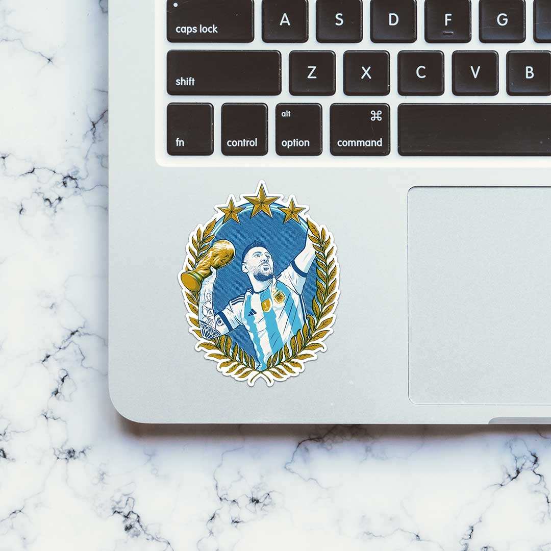 Football Champion Trophy Sticker - Stickers | STICK IT UP