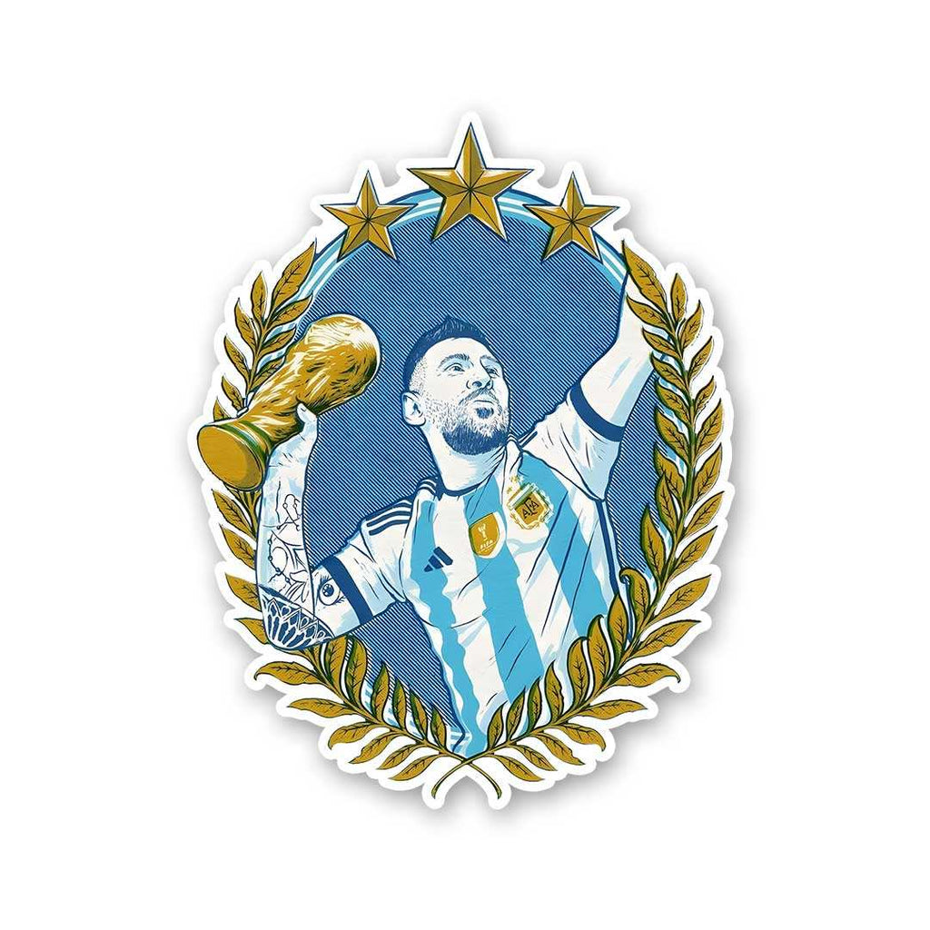 Football Champion Trophy Sticker - Stickers | STICK IT UP