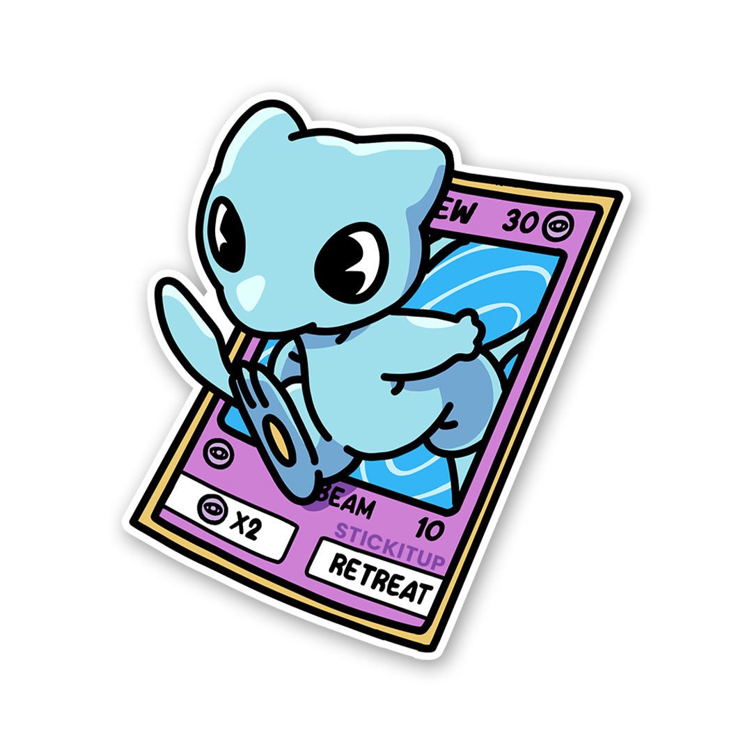 Pink Creature Card Sticker - Stickers | STICK IT UP