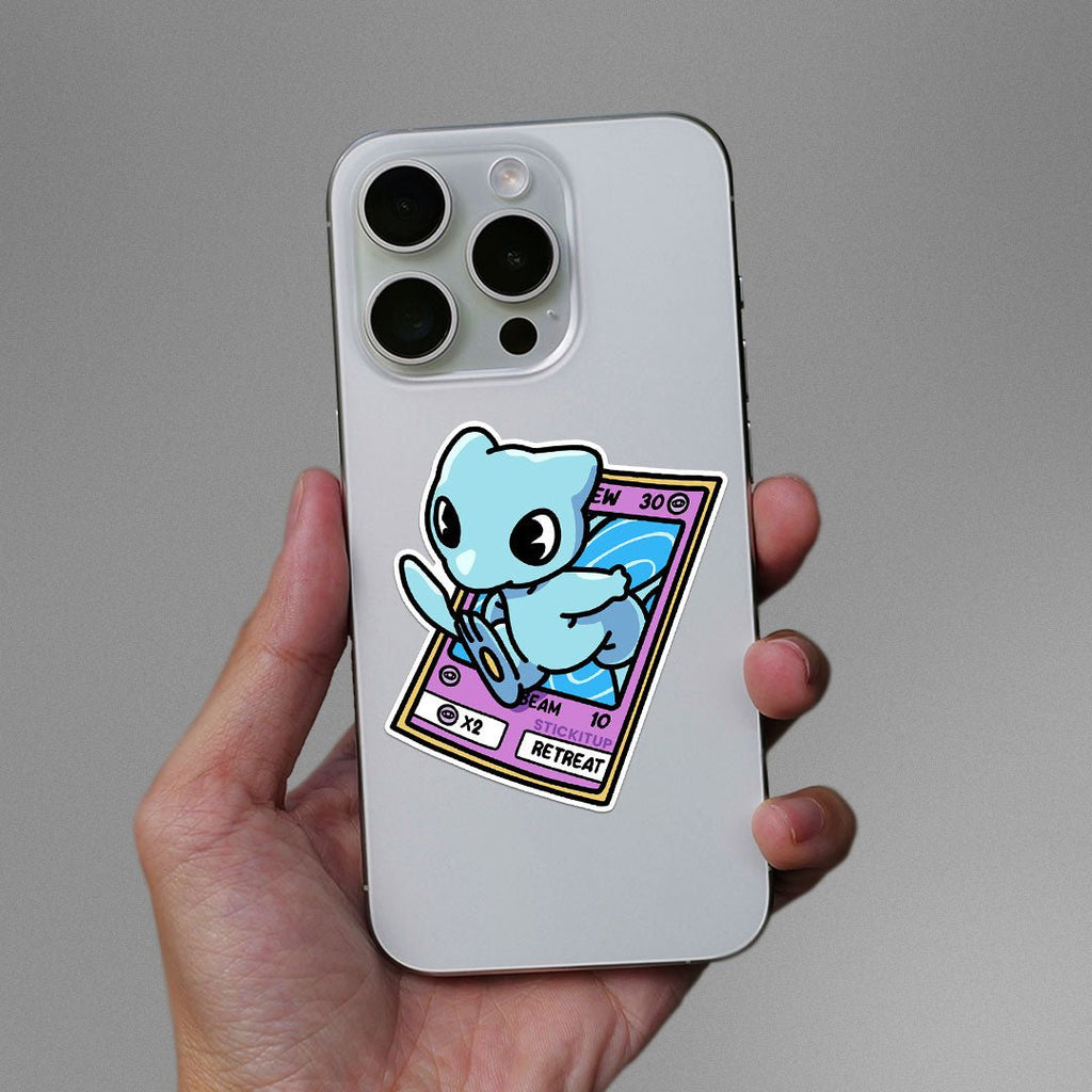 Pink Creature Card Sticker - Stickers | STICK IT UP