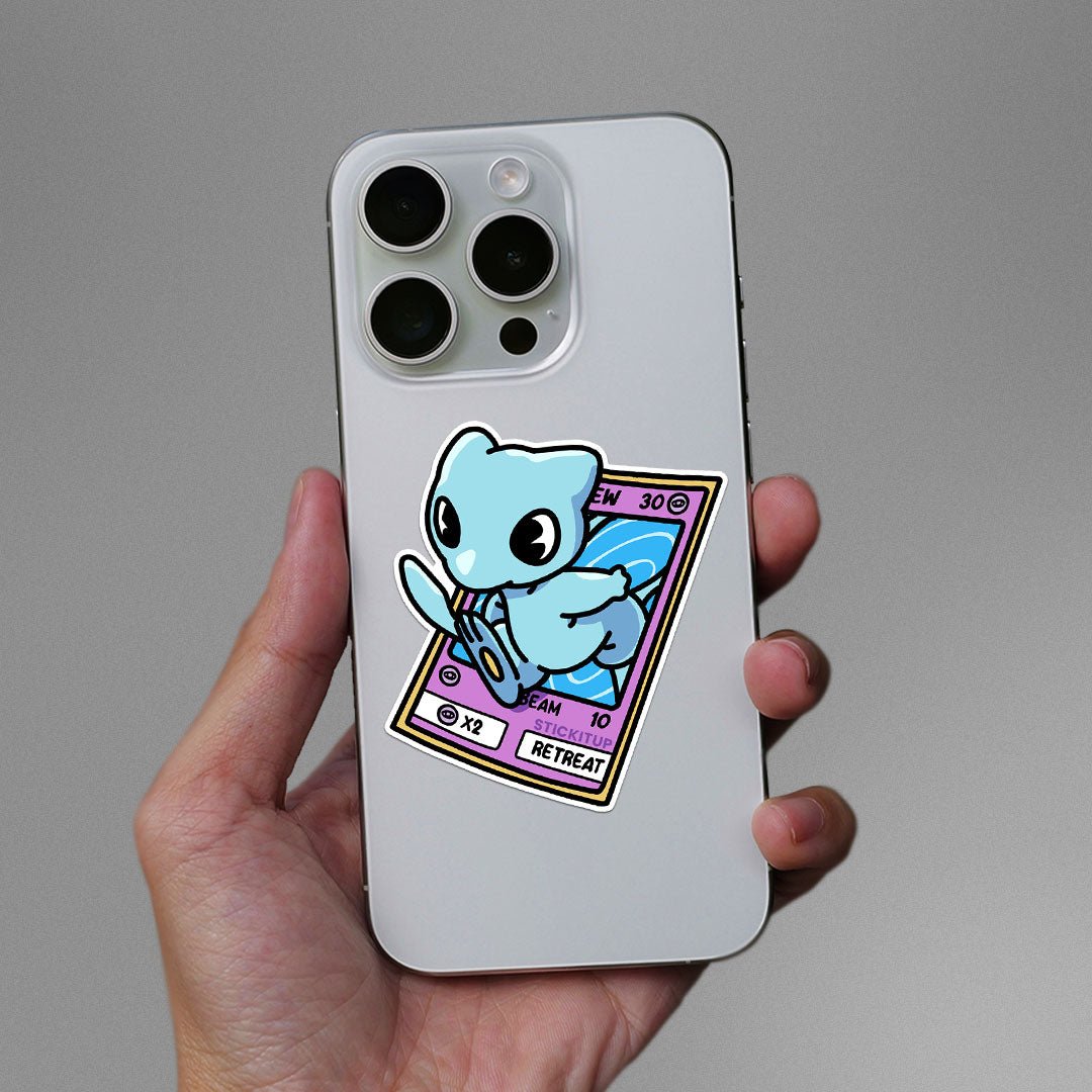 Pink Creature Card Sticker - Stickers | STICK IT UP