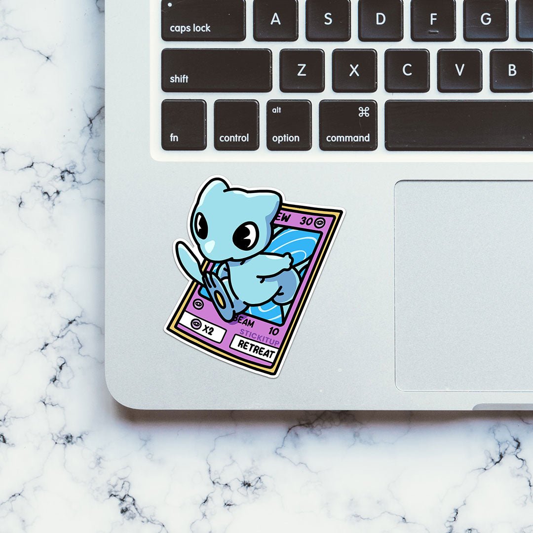 Pink Creature Card Sticker - Stickers | STICK IT UP