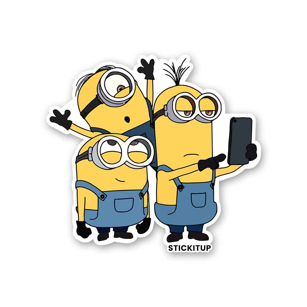 Yellow Buddies Selfie Sticker - Stickers | STICK IT UP
