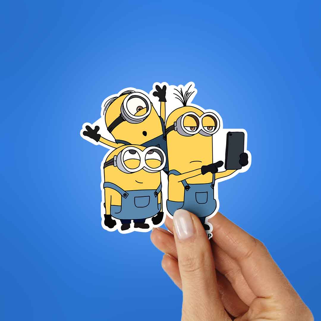 Yellow Buddies Selfie Sticker - Stickers | STICK IT UP