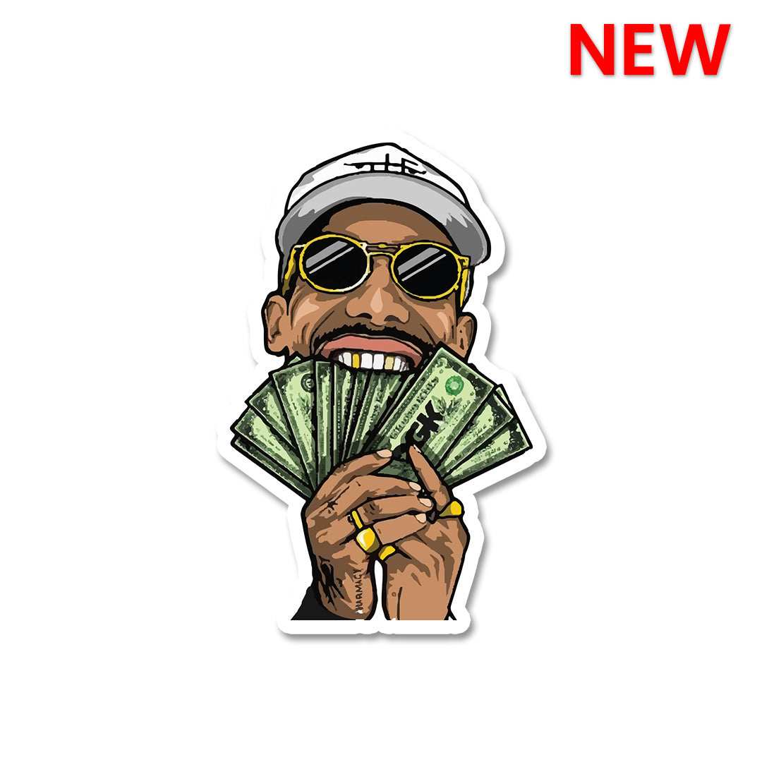 Money in Mouth Sticker waterproof vinyl decal for laptop, bike, car & bottle