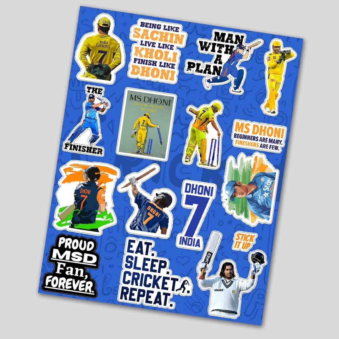 M.S.Dhoni mini sticker sheet - Sticker Sheets | STICK IT UP