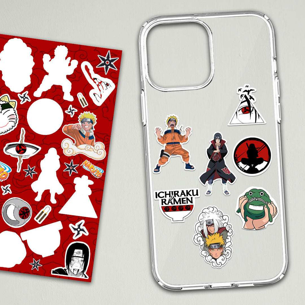 Naruto Mini Sticker Sheet waterproof vinyl decal for laptop, bike, car & bottle