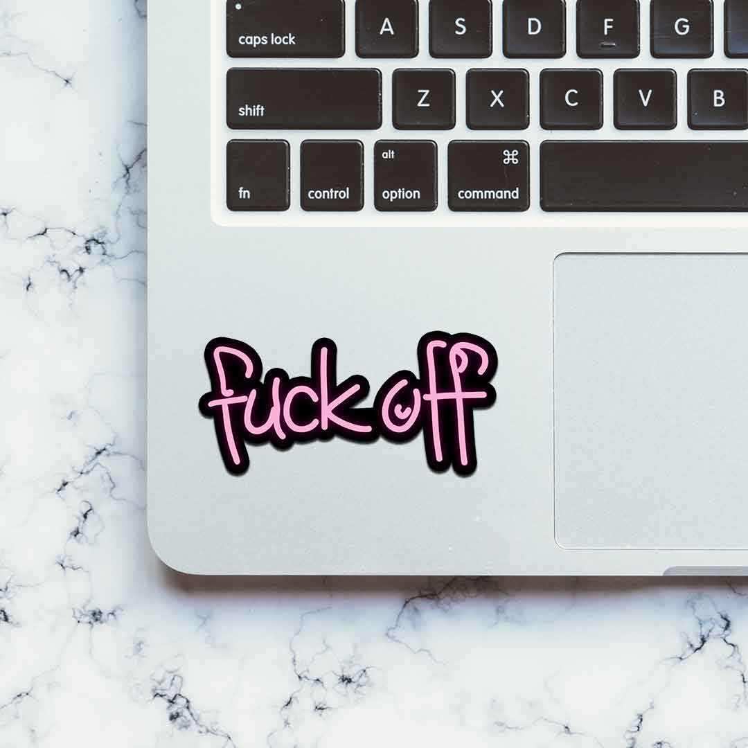 Neon F*ck off Sticker - Stickers | STICK IT UP