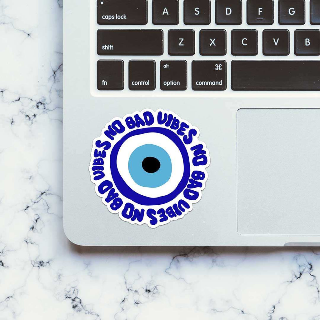 No Bad Vibes Sticker waterproof vinyl decal for laptop, bike, car & bottle