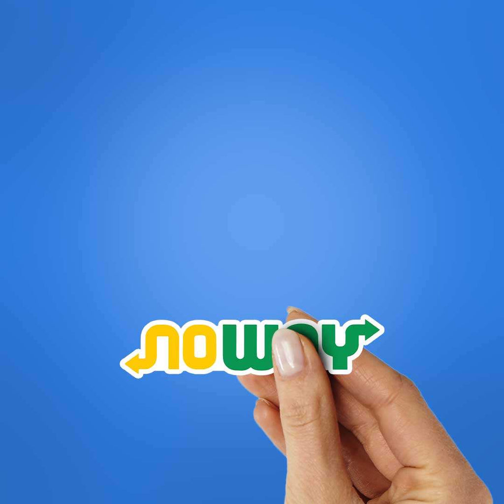 No Way Sticker waterproof vinyl decal for laptop, bike, car & bottle