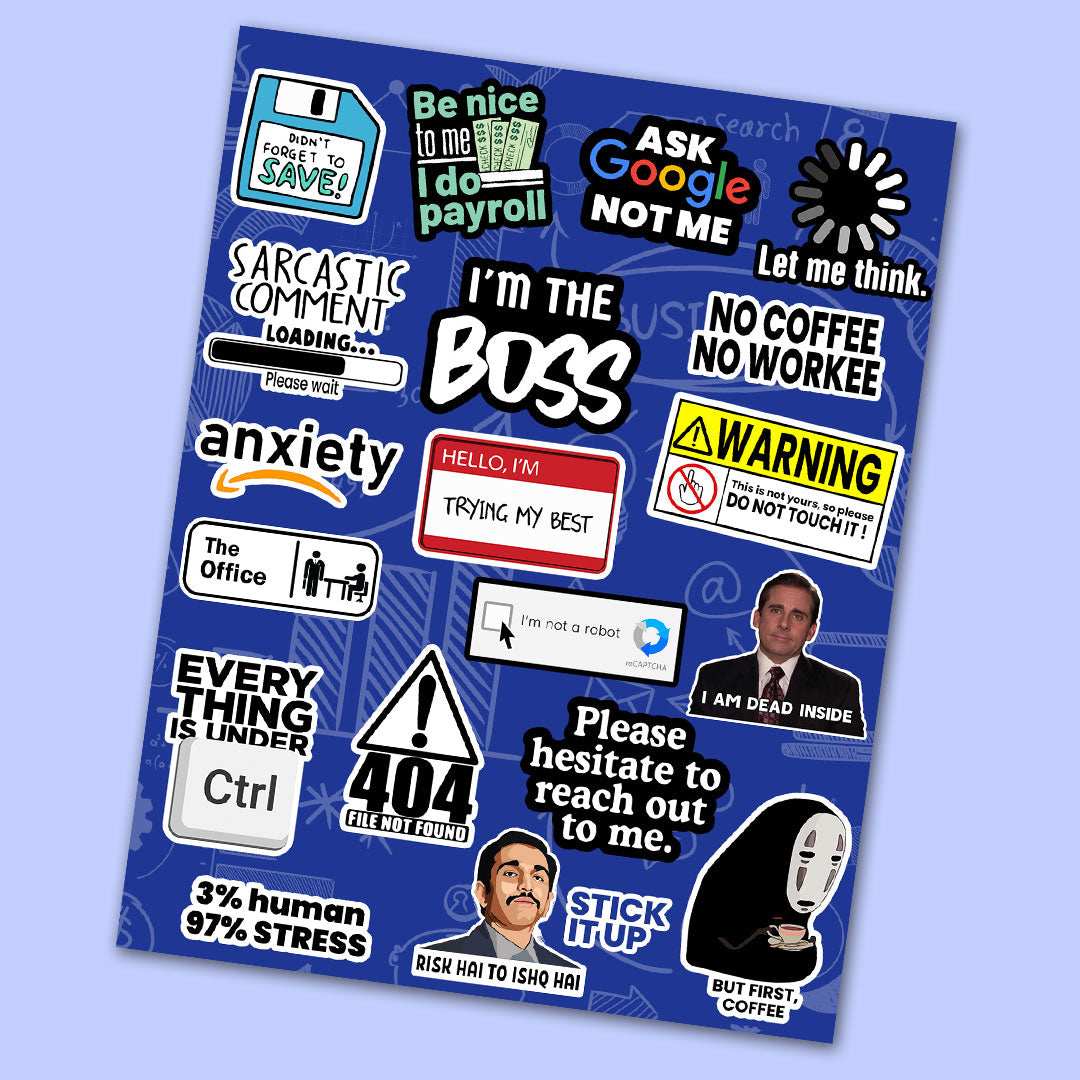 Office Mini Sticker Sheet - Sticker Sheets | STICK IT UP