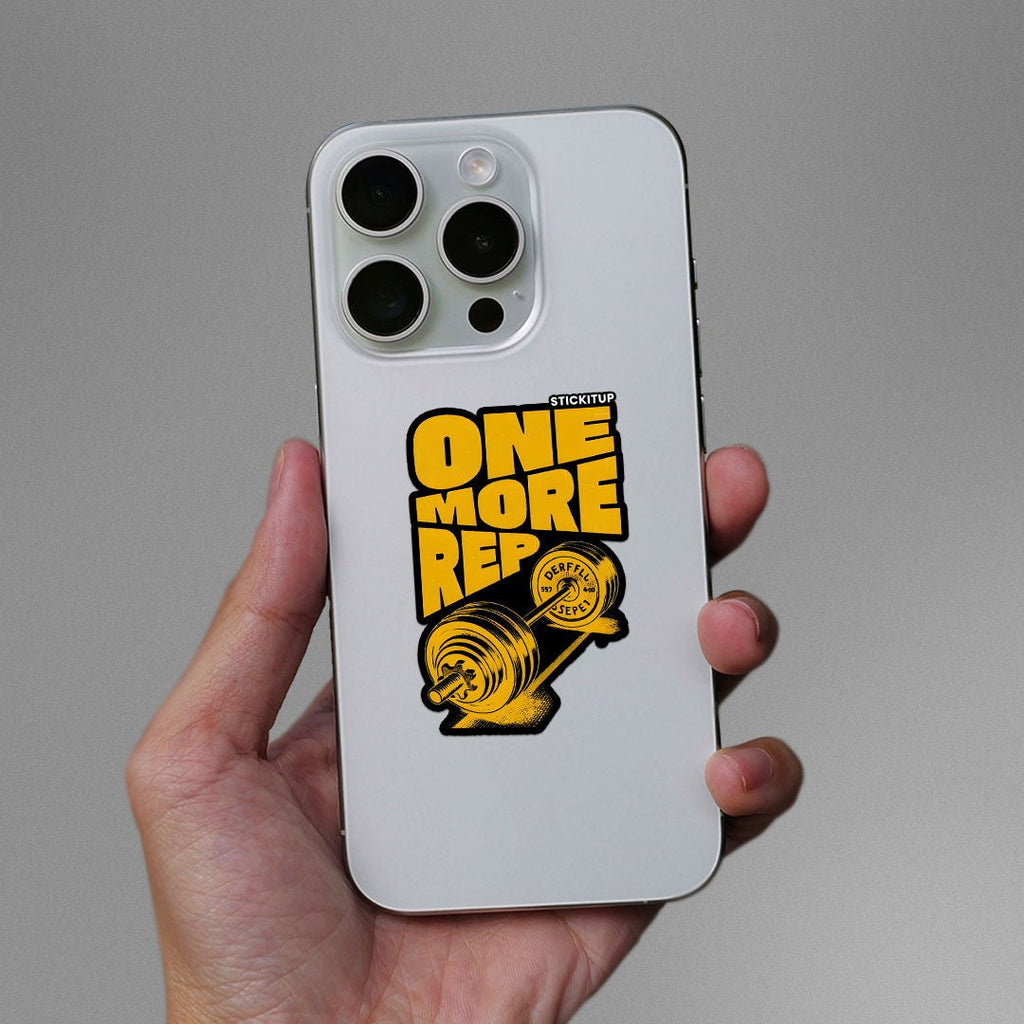 ONE MORE REP Sticker waterproof vinyl decal for laptop, bike, car & bottle
