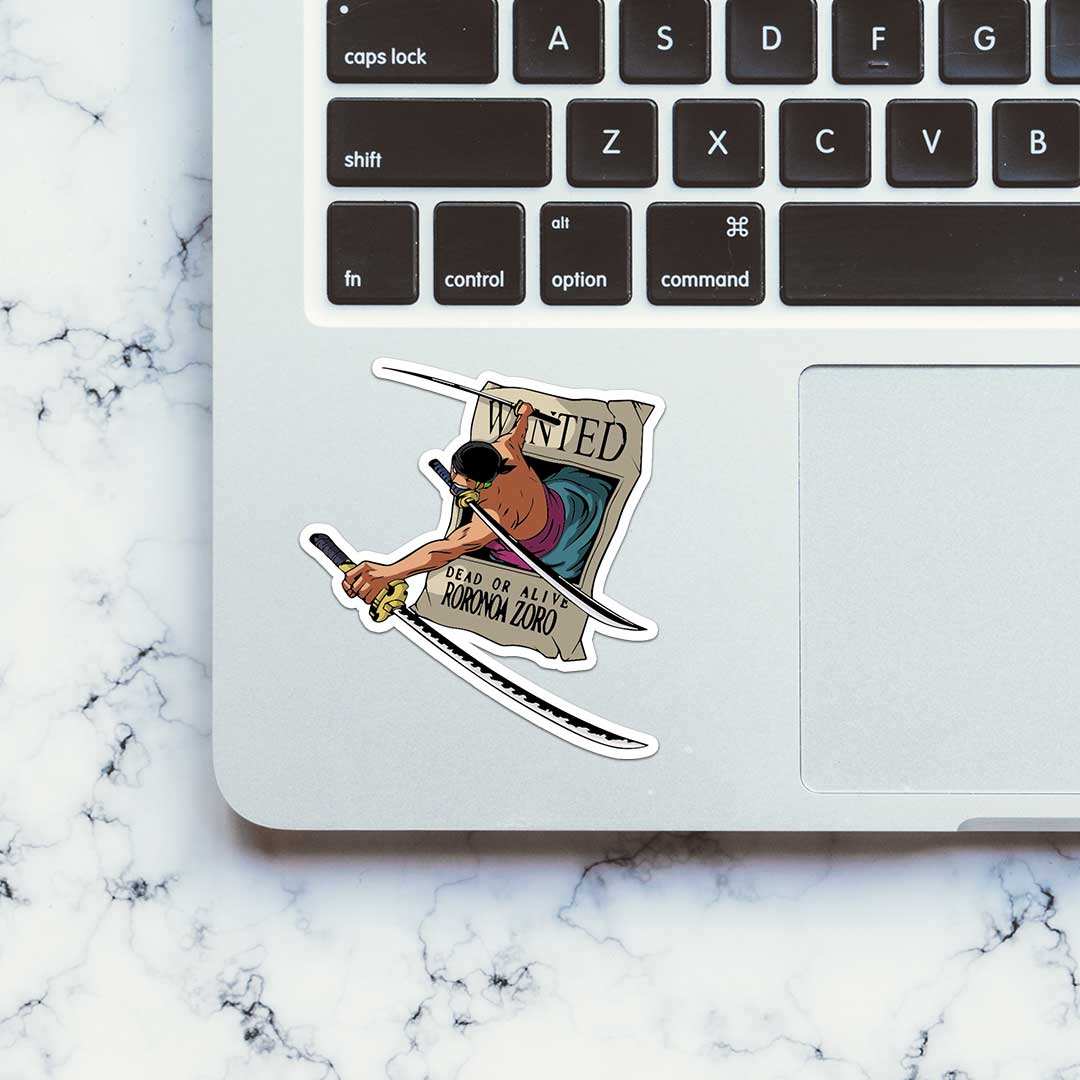 Pirate Zoro Wanted Poster Sticker - Stickers | STICK IT UP