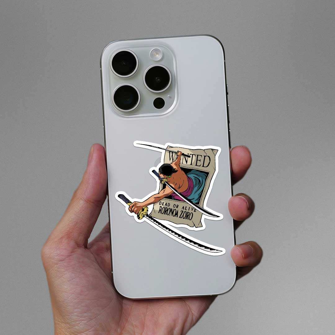 Pirate Zoro Wanted Poster Sticker - Stickers | STICK IT UP