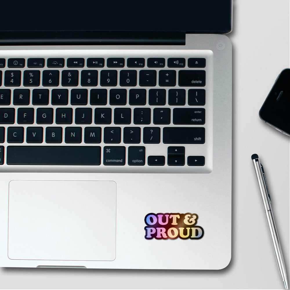 Out Proud Holographic Stickers - Holographic Stickers | STICK IT UP