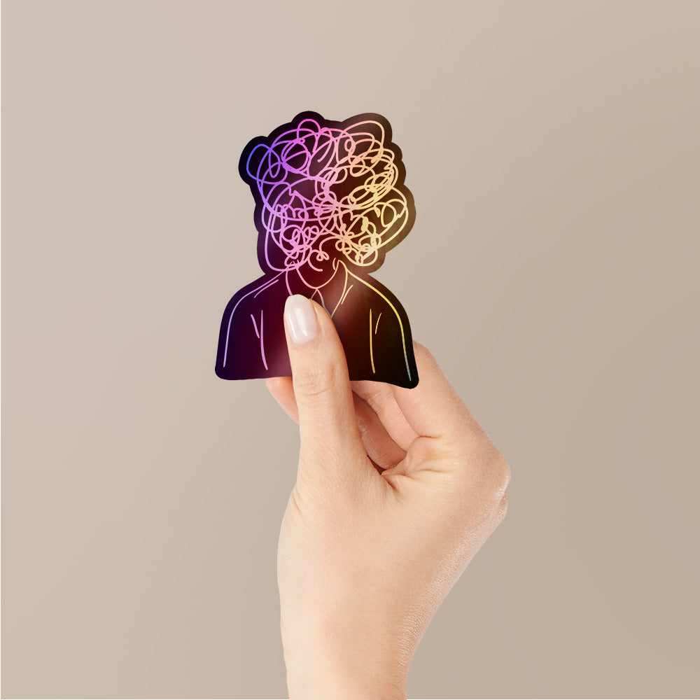 Overthinking Holographic Stickers - Holographic Stickers | STICK IT UP