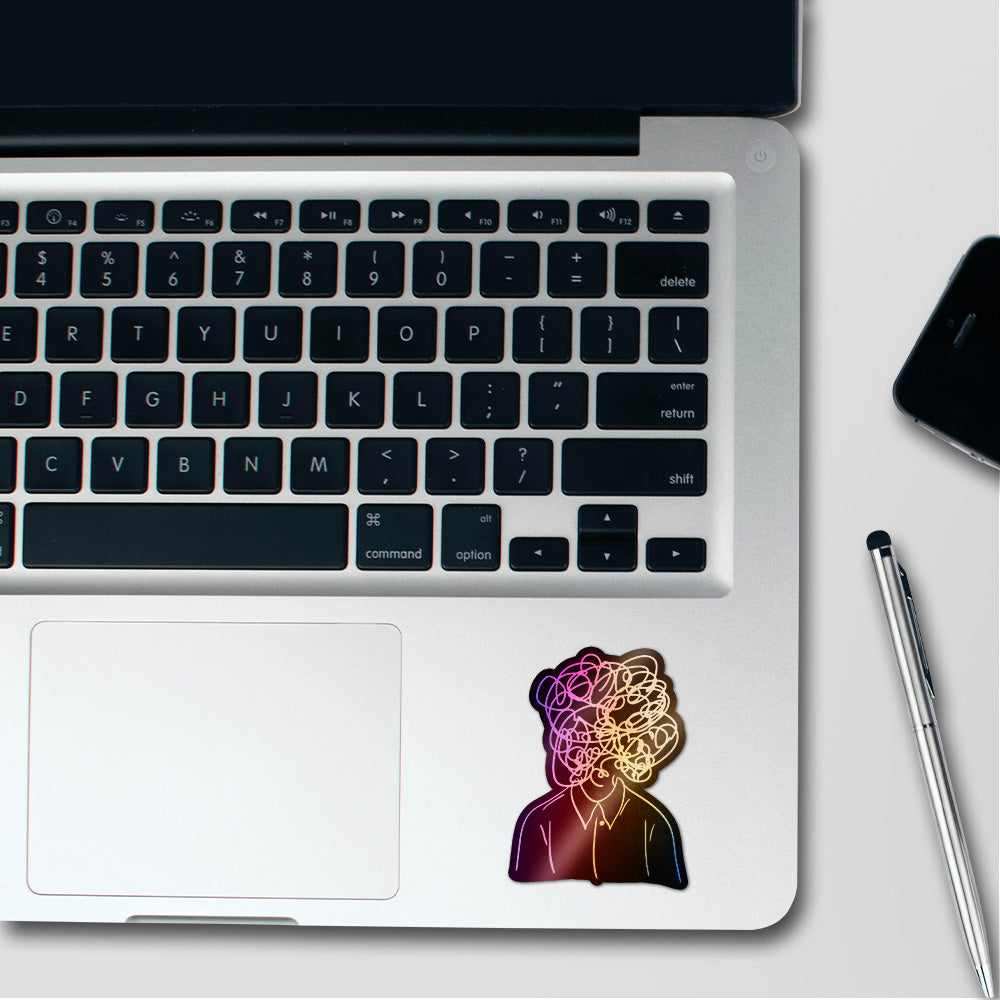 Overthinking Holographic Stickers - Holographic Stickers | STICK IT UP