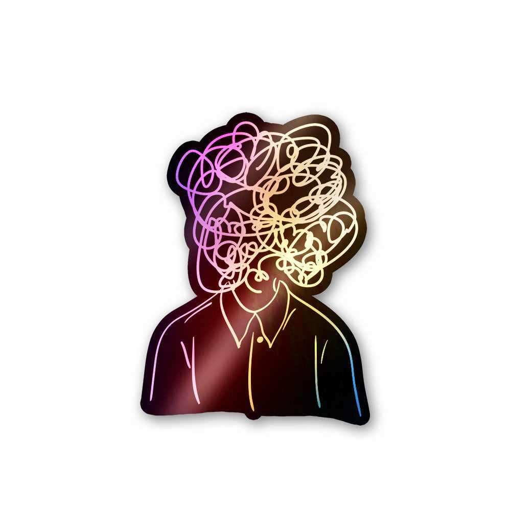 Overthinking Holographic Stickers - Holographic Stickers | STICK IT UP