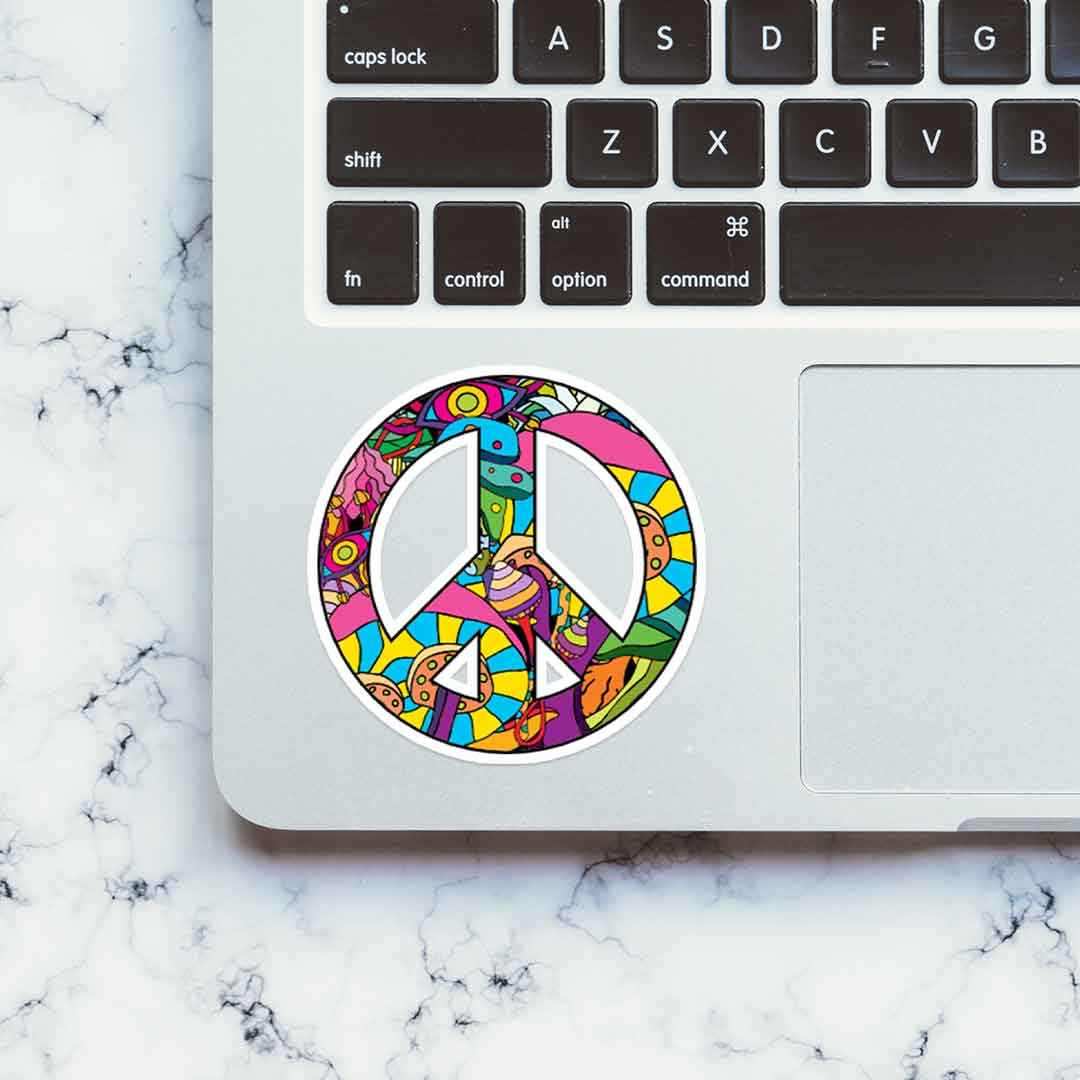 Peace Graffiti sticker waterproof vinyl decal for laptop, bike, car & bottle