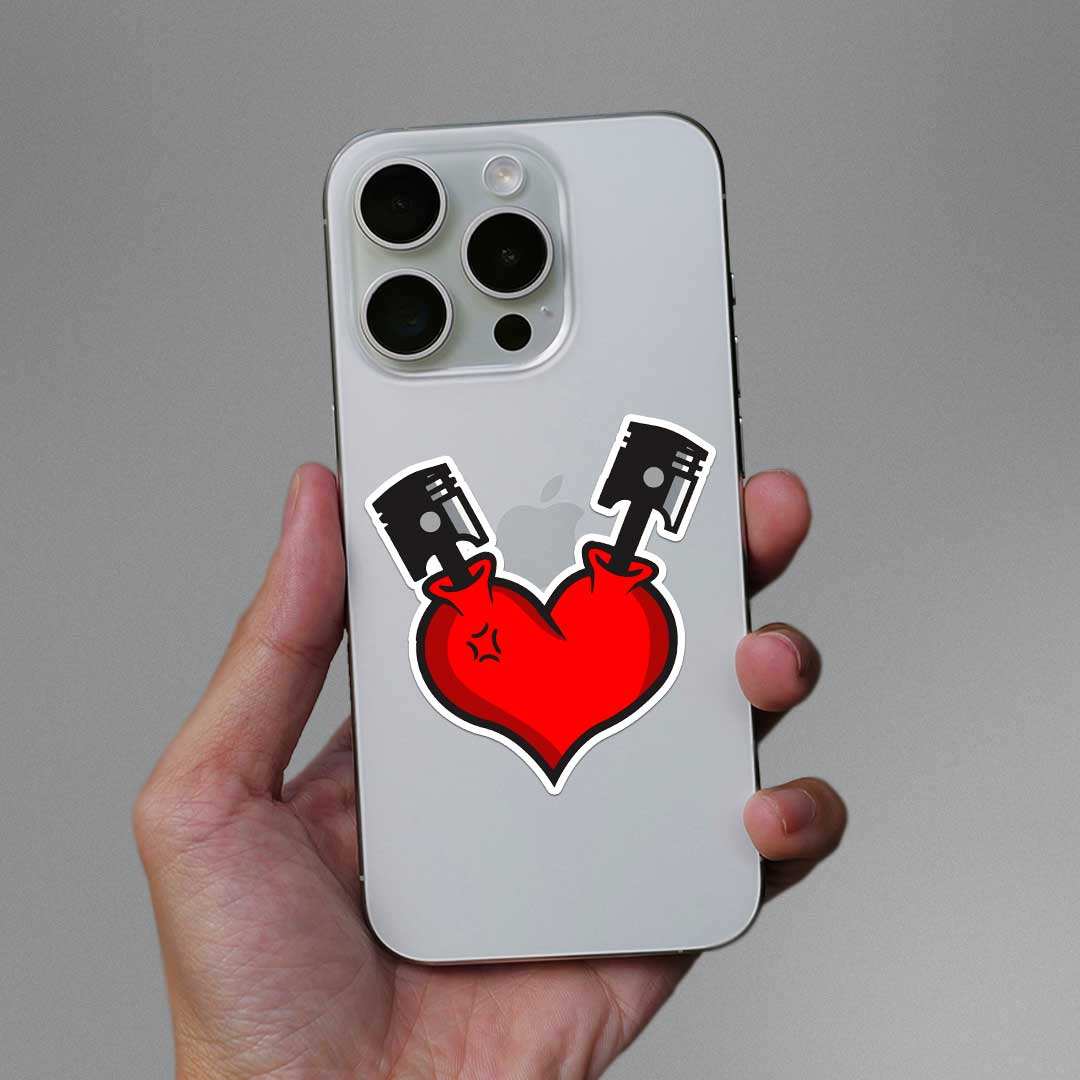 Piston Heartbeat Sticker - Stickers | STICK IT UP