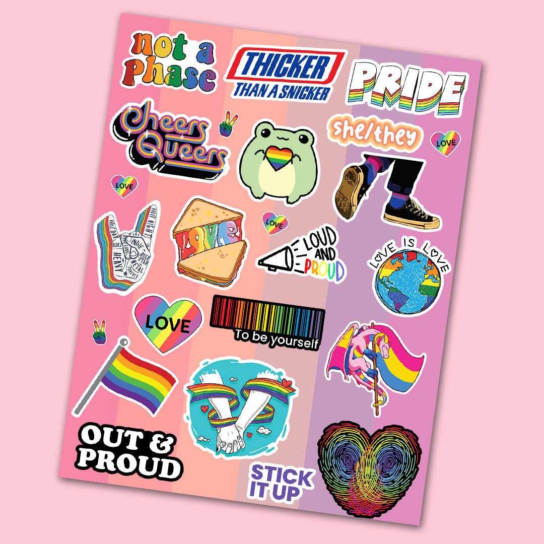 Pride Mini Sticker Sheet - die-cut vinyl sticker sheet | STICK IT UP Canada